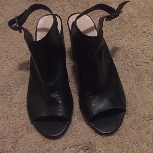 Vince Camino block heel hooded pump.